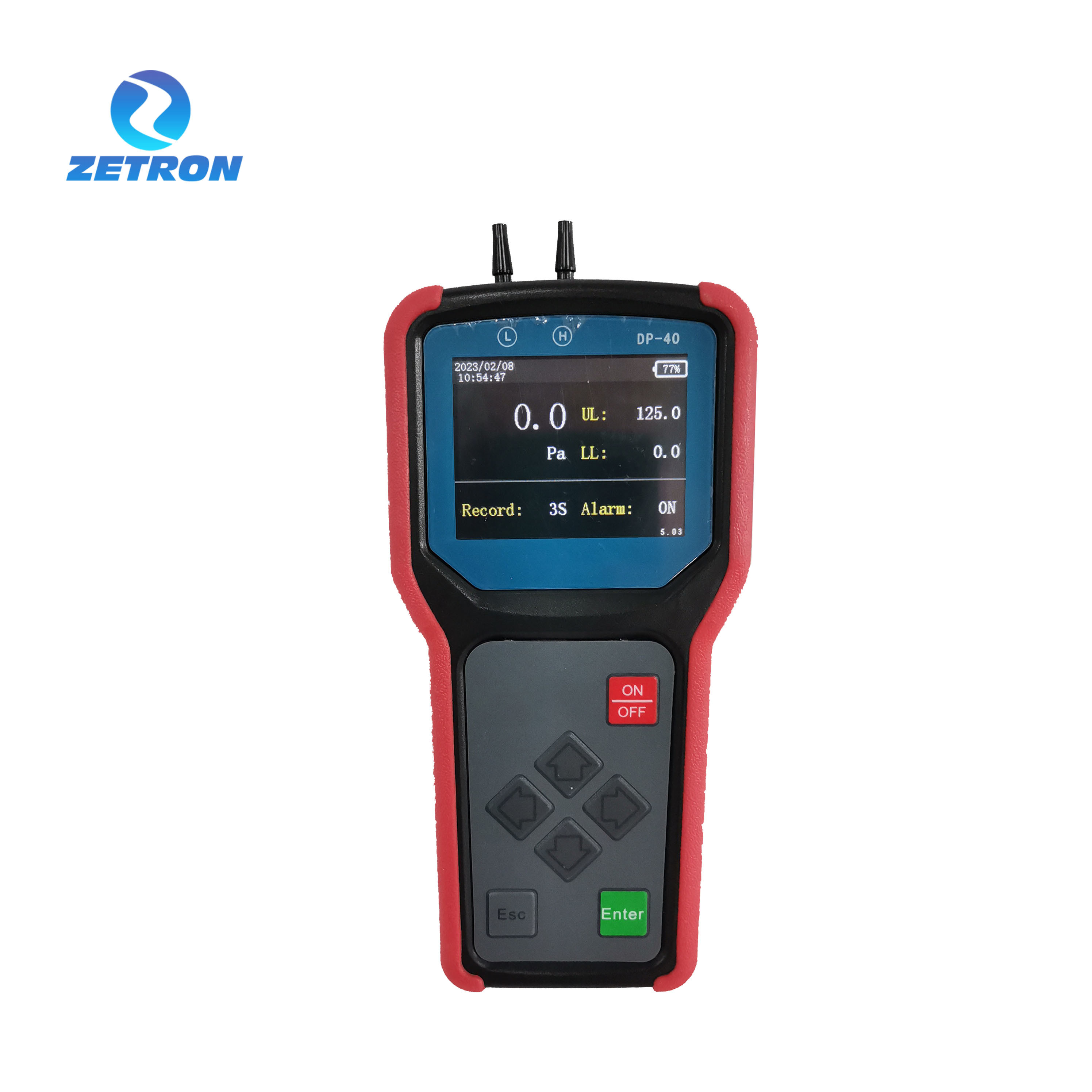 Handheld метр DP-40 перепада давления цифров чистой комнаты