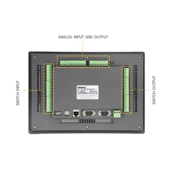 10,1 de” PLC todo TFT 24DI 20DO HMI em um registro 32K retentivo