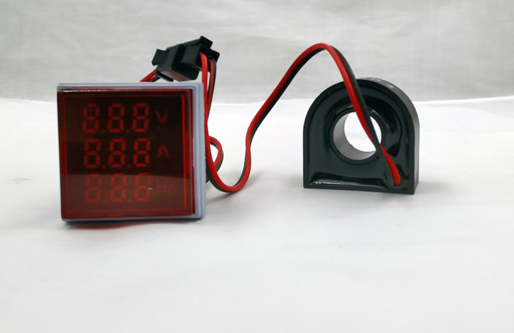 22mm Mini Digital 3-in-1 AC Voltmeter Ammeter & Hz Current Frequency Meter Light Panel Meter for Home & Office Use