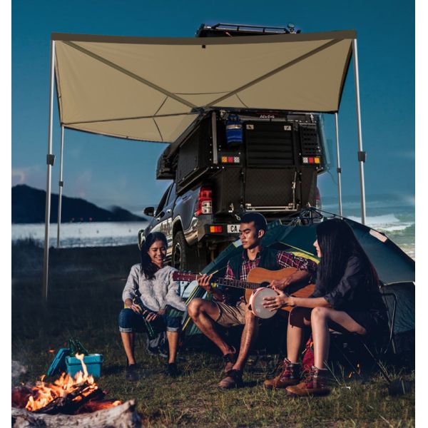 Factory Price 4x4 SUV Shelter Outdoor Camper Tent 270 Degree Car Side Awning with Oxford Fabric Roof Top Car Rooftop 270 Awning