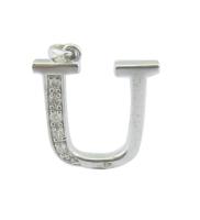 925 Prata CZ Pendente Pedras 1,25mm/1,5mm E Pendente Alfabeto Para Pendente Prata Joalharia Pendente Logotipo Fazer