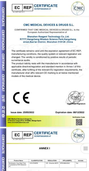 High Sensitivity Monkeypox PCR Test Kit Fluorescence Real Time PCR Detection Kit