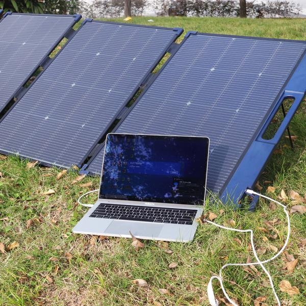 Kit de paneles solares plegables de 125 mmx125 mm portátil para acampar al aire libre