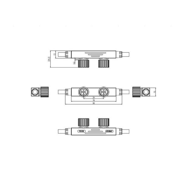 Tipo 22 conector de T de cabo impermeável Calibre de diâmetro de fios 150mm