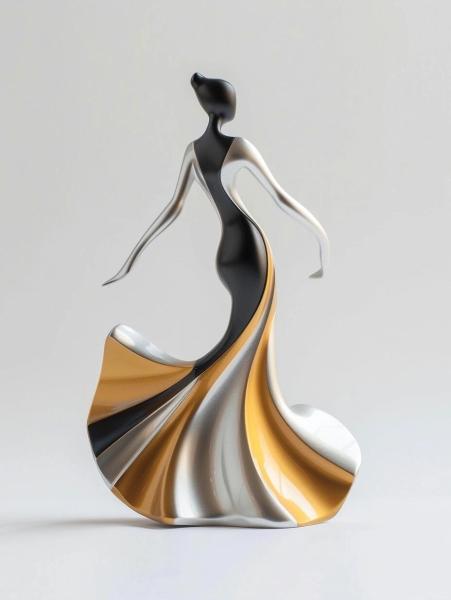 NextTOP Simples Glamour Silhueta Dançante Escultura de Metal Hotel Villa Showpiece