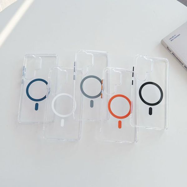 Transparent MagSafe-Compatible Shockproof Phone Case for Wireless Charging and Daily Protection