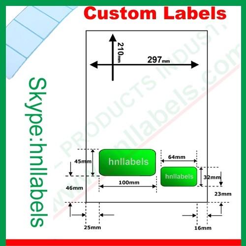 Integrated Labels EU Version Type19 100mm*45mm & 64mm*32mm Laser Sheet