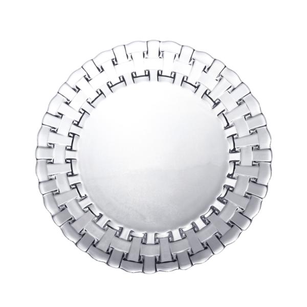 Factory Direct China Manufacturer Classic Woven Collection Clear Plate Set with 2 Sizes