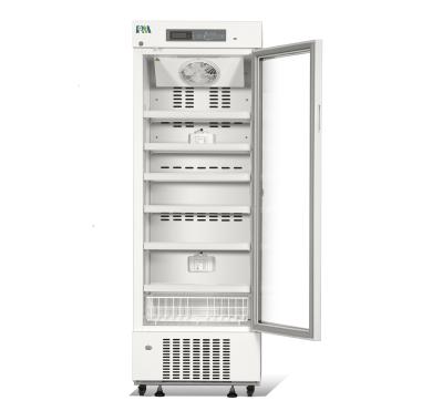 Farmácia de vidro da porta do grau +315L do sistema de refrigeração a ar 2~8 e refrigerador médico com furo do porta usb e do teste