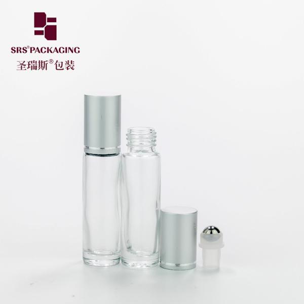 No Leakage Glass 10ml Roller Bottles With Aluminum Cap Steel Ball Custom Decor