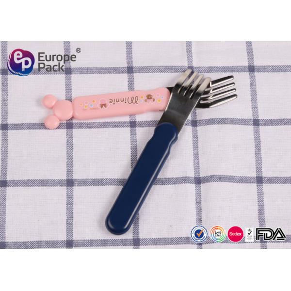 Professional Food Grade Kids Cutlery Set Plastic Stainless Steel Fork  21G