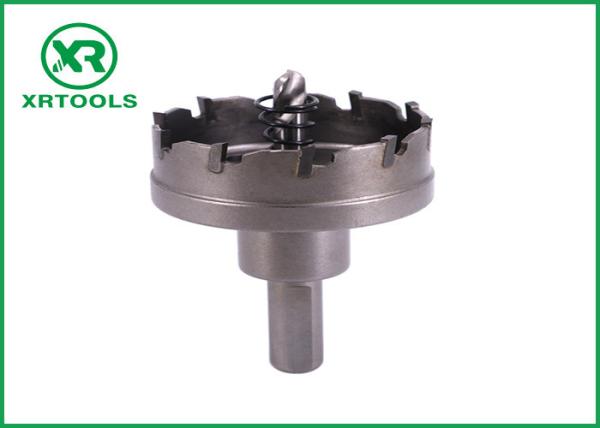 3 Flat Shank TCT Hole Saw Cutter For Stainless Steel Plate 25 Mm Cutting Depth