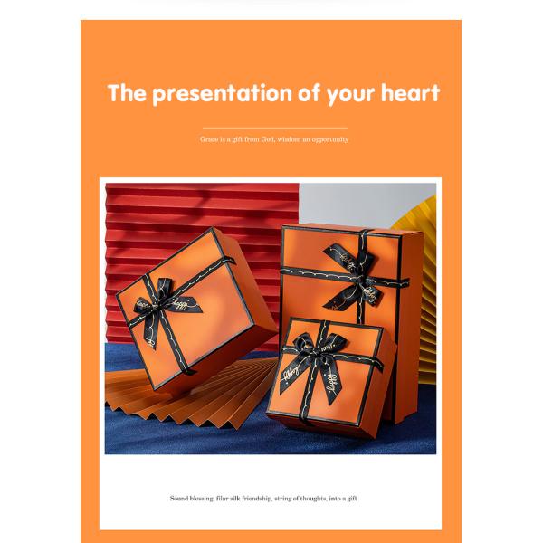 Подарочная коробка ювелирных изделий дозора коробки роскошного картона подарка рождества упаковывая бумажная со смычком ленты