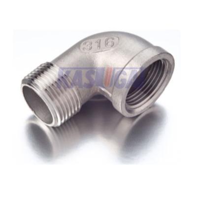 Os encaixes de alta pressão de aço inoxidável forjados rosquearam o cotovelo ASTM A182 F316 da rua