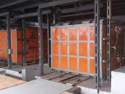 Heat Treatment Furnace Shuttle Kiln Incorporating Forced Air Cooling System and Adjustable Production Cycle for Thermal Processing