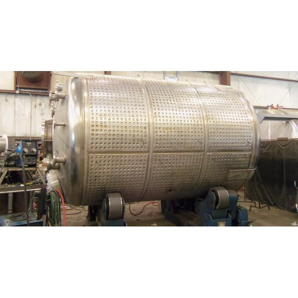 Exchanger de calor con chaleco, almohadilla de hoyuelo, placa de acero inoxidable para evaporador/centrifugadora