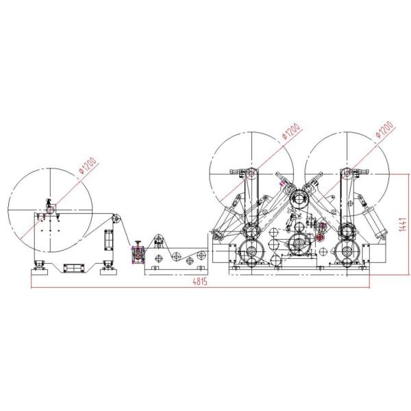 Slitter крена NCR 1200mm бумажного Rewinder Carbonless бумажная разрезая перематывать машина
