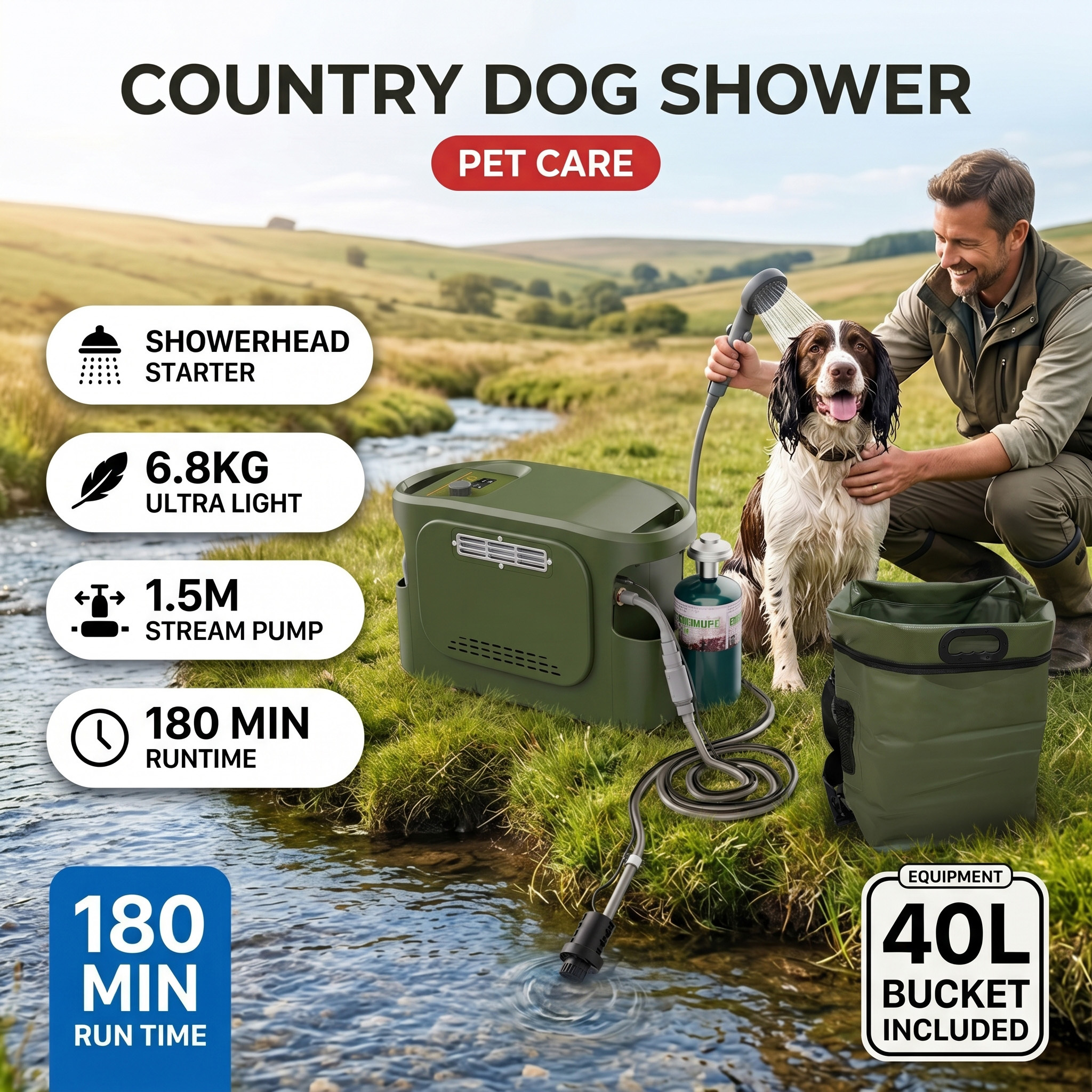 Country Dog Grooming Backyard Pet Spa Propane Water Heater