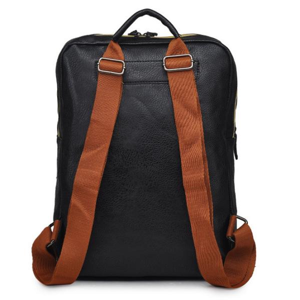 New Men's Travel Backpack Korean Backpack Leisure Student Schoolbag Soft PU Leather men backpack bag