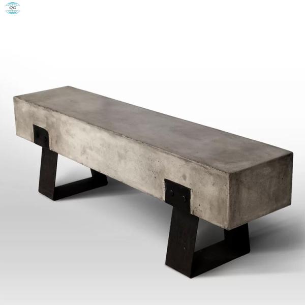 Bancos de assento de concreto GRC ao ar livre Bancos de assento de concreto de cimento de parque público
