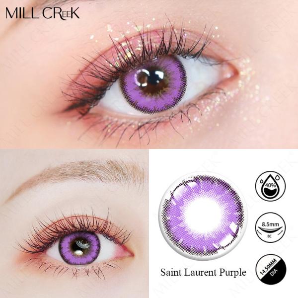 O olho grande roxo de alta qualidade das lentes de contato da cor compõe a ordem do OEM em linha