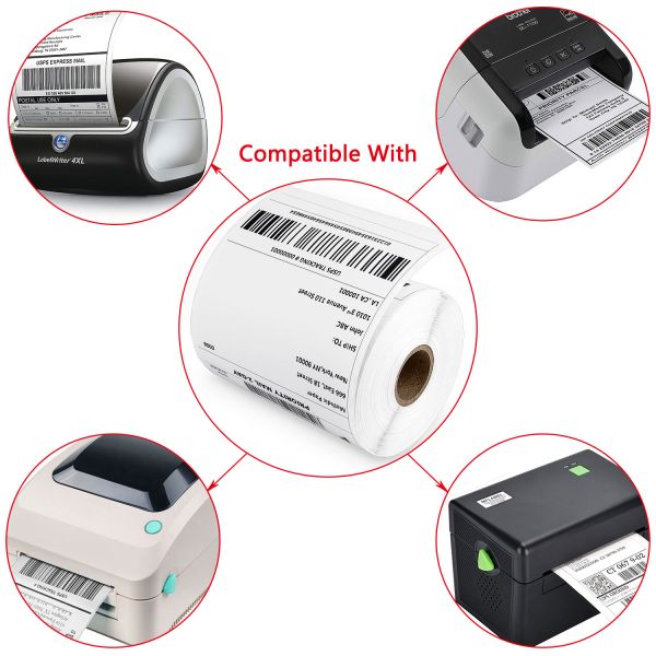 4x6 Direct Thermal Shipping Barcode Paper Water-Proof Adhesive Sticker Electronics Packaging Labels
