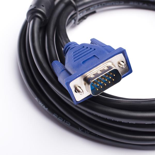 Мужчина кабеля VGA Pin OD6mm DB9 RS232 9 к женскому кабелю Vga