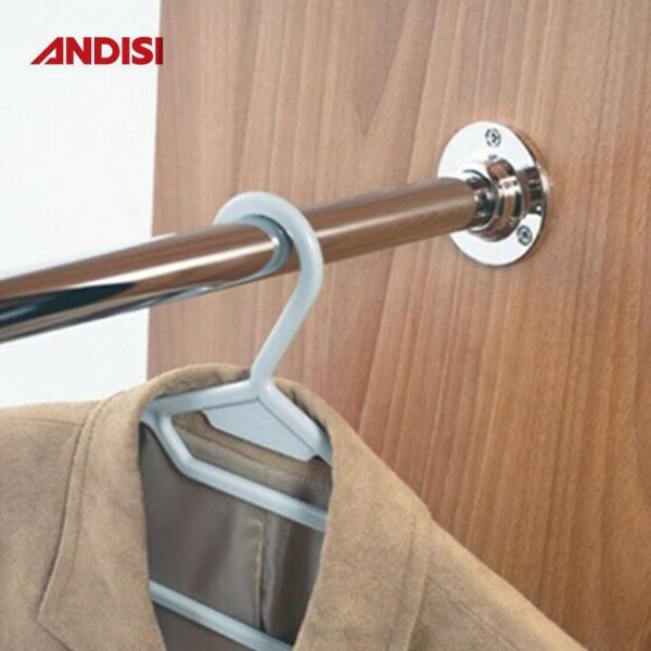 Round Rail Tube Support Steel Holder Brackets Flanges for Modern Wardrobe Accessories