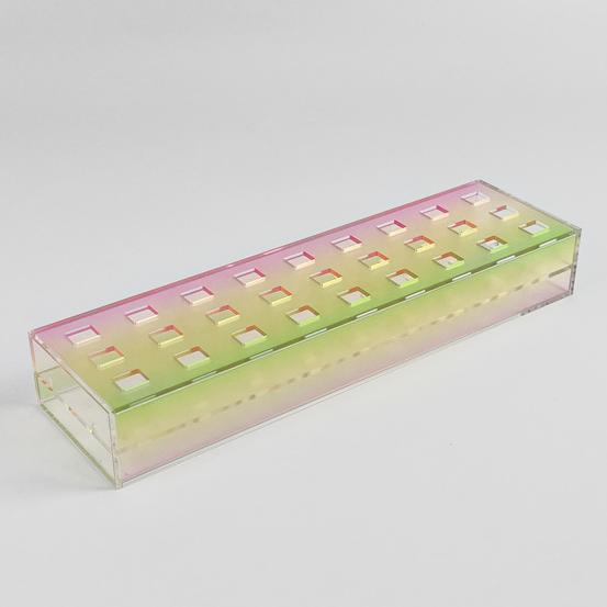 Supermarket Three-Layer Acrylic Ladder Display Stand Gradient Trapezoidal Products Shelf Stand