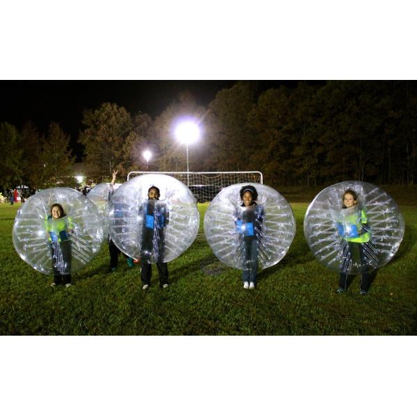 Half Color Tpu Inflatable Human Sized Bubble Soccer Ball With Detachable Strap