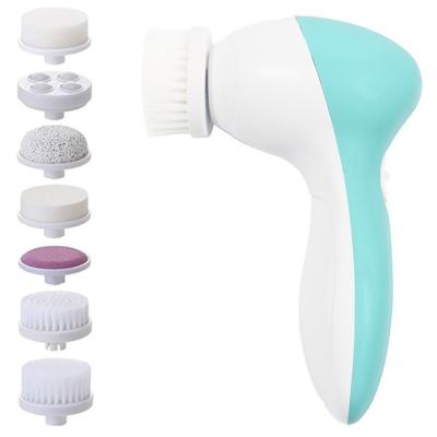7 In 1 Portable Facial Cleansing Brush Electric Sonic Face Scrubber With UK EU US Plugs