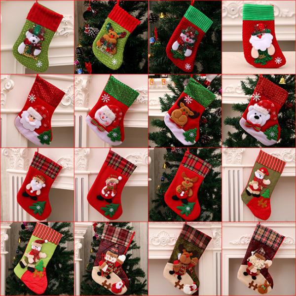 SGS Xmas Santa Snowman Reindeer Christmas Stockings 6 Inch X 5 Inch