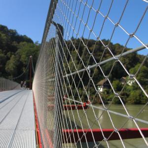 316 Bridge Stair Railing Safety Net Knotted Black Oxide Architectural Metal Mesh