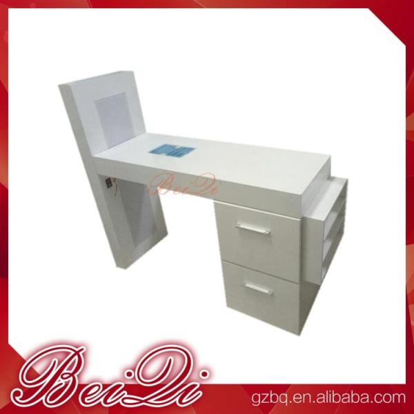 Modern manicure table vacuum and nail salon furniture cheap nail table white color