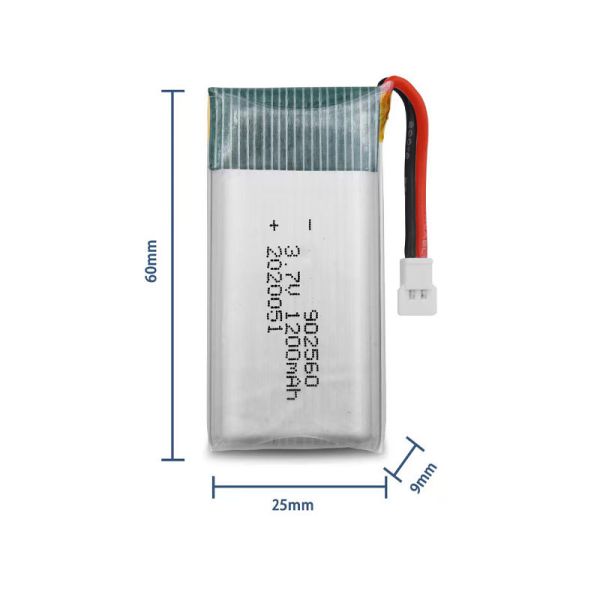 902560 3.7V 1200mAh High Rate Lithium Polymer Battery for RC Model and Drone