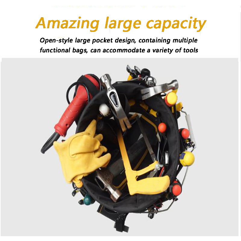 Customized Carpenter Gardening Plumber Tool Kit Heavy Duty Organizer Electrician Bucket Bag Tools
