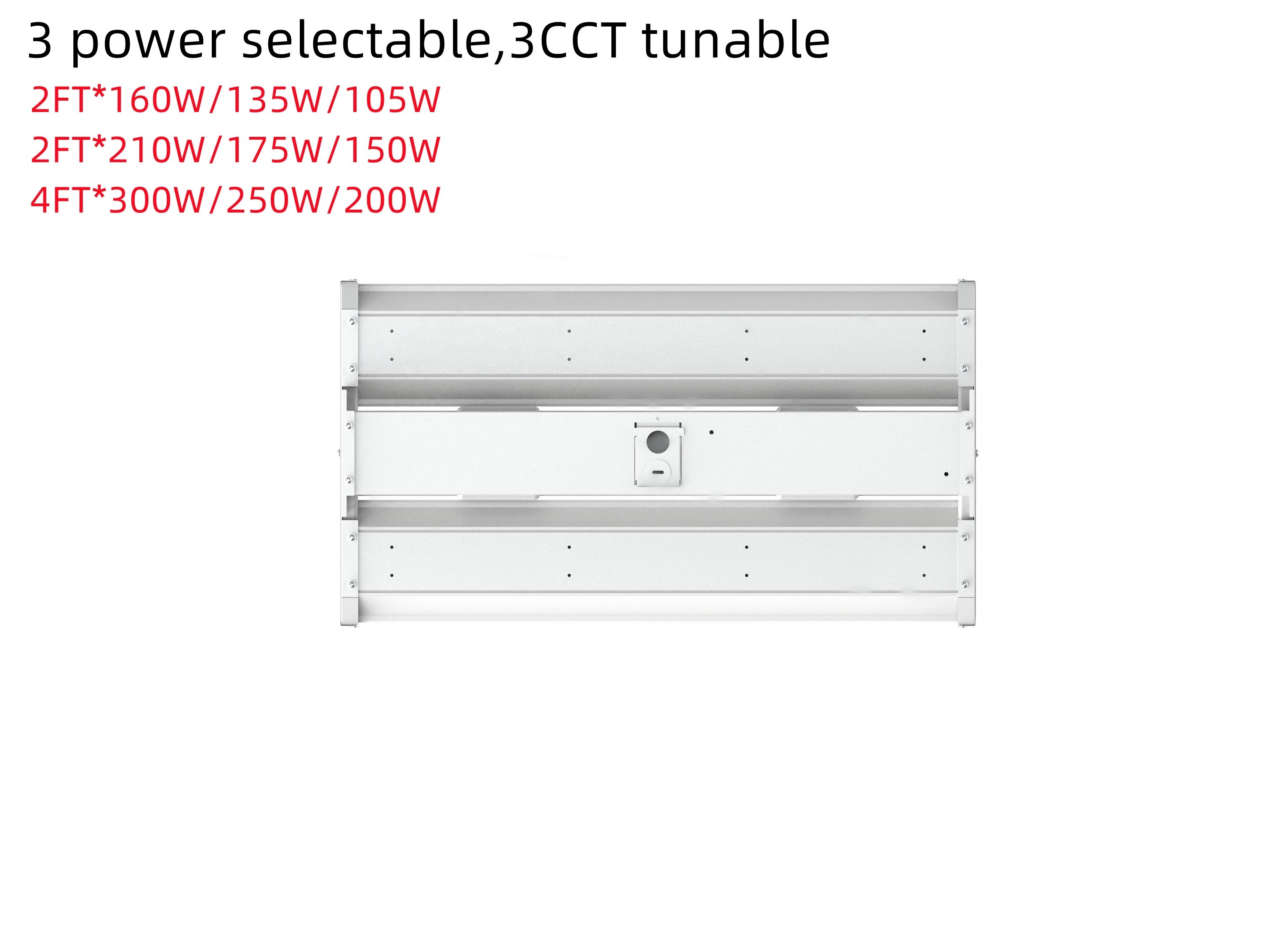 160W 2FT 4FT LED Linear High Bay Light Fixture for Indoor Commercial Office Light