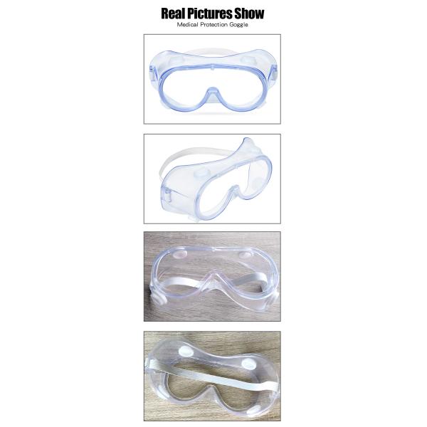 Anti Splash Medical Safety Goggles , Medical Isolation Goggles 70-80mm Width
