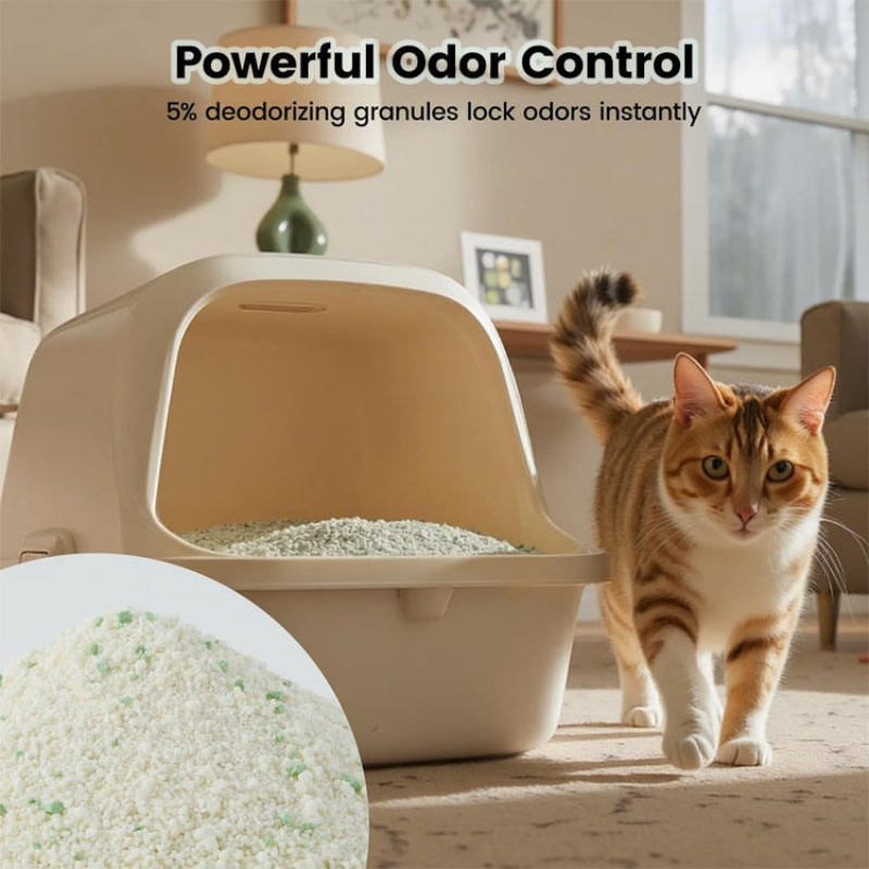 Plant Based High Absorbency Firm Clumping Low Dust Pet Cleaning Product Cassava Cat Litter