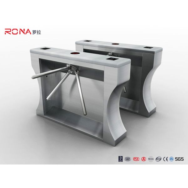 RFID Tripod Turnstile Gate QR Code Turnstile Fingerprint Door Access For Fitness Gyms