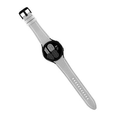 Banda de relógio de couro de borracha de 20 mm Compatível com a série de relógios Samsung Retro Replacement