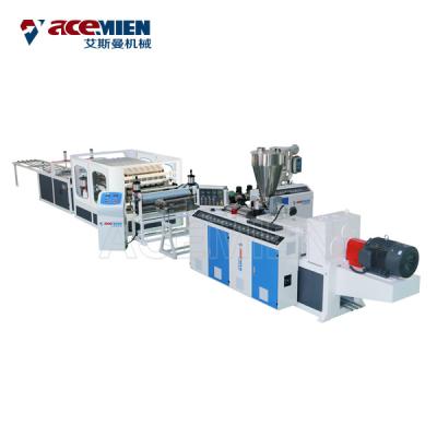Composite Plastic Roof Tile Making Machine PVC Glazed With Double - Screw