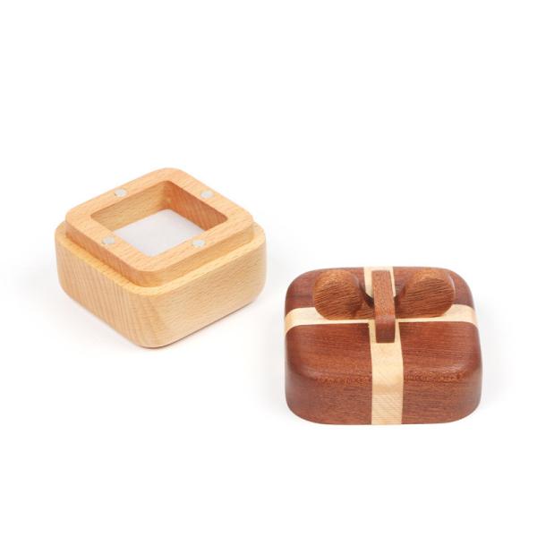 Wooden box with lid  ring box Wedding diamond ring jewelry gift box