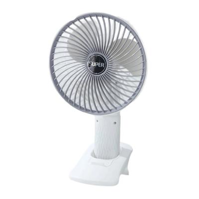 4-in-1 Multi-Position Gray Fan Clip Hang Stand Handheld Two Versions Battery Fan With 3-speed,direct-plug Fan With 1-speed