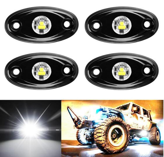 4 Pcs Offroad Rgb Rock Light For Jeep Bluetooth Control 9w Multicolor 6000K