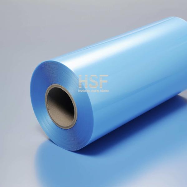120uM Opaque Blue PE Release Film Roll Silicone UV Cured