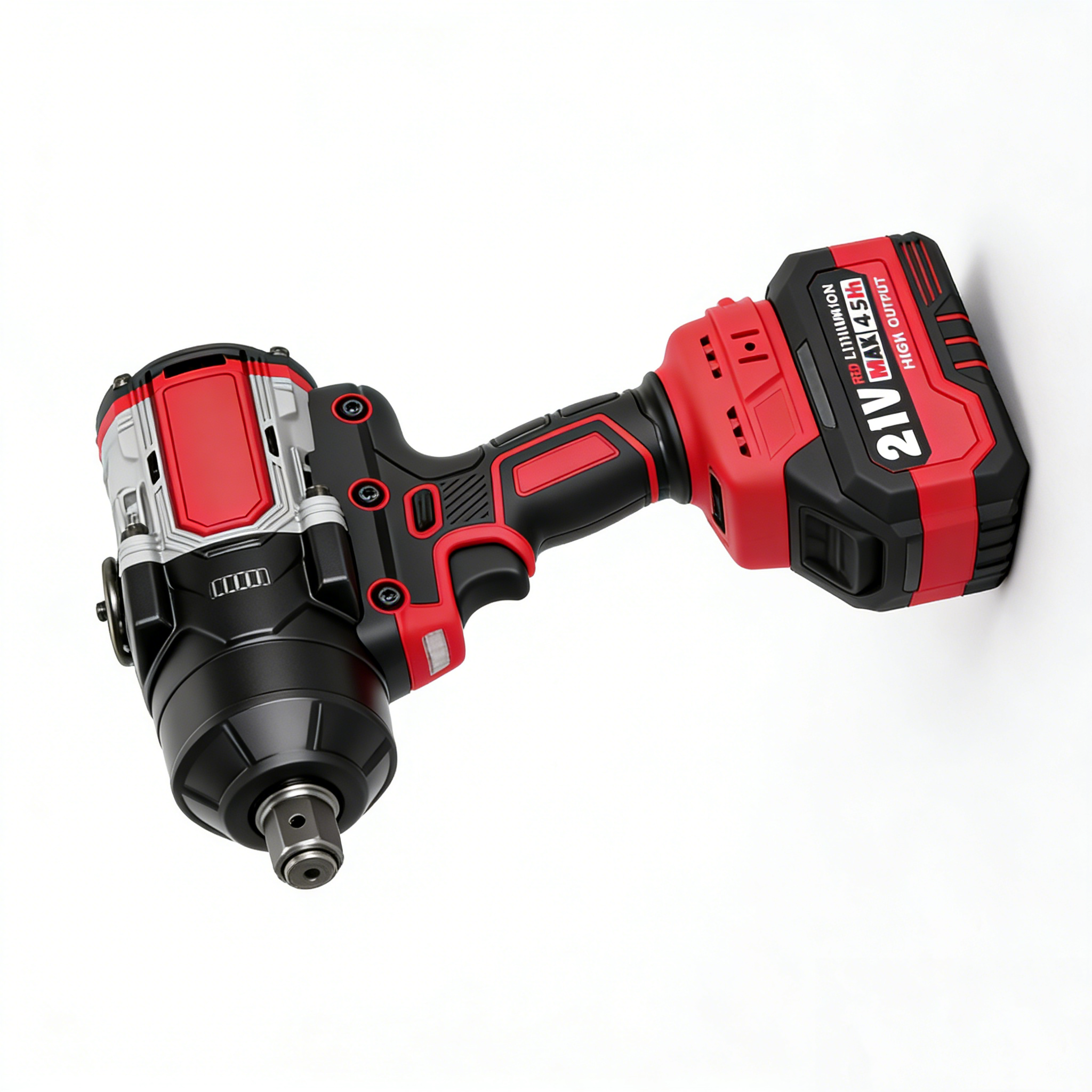 Professional Grade Electric Impact Wrench Cordless Lithium-Ion 21V with 2500Nm Max Torque for Industrial & Automotive Use