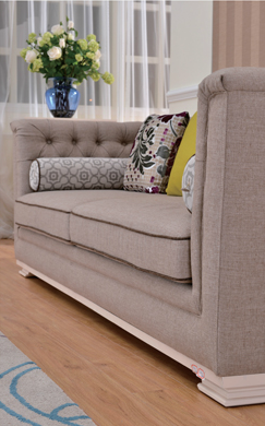 European Modern Style Furniture Living Room Sofa Set Light Brown Color