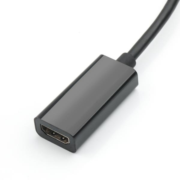 DP macho para adaptador HDMI feminino HD transmissão de sinal industrial, suporte 4K 8K