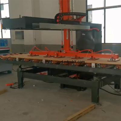 Sistema automático de manipulação de placas de aço de 800 kg com controle de ecrã LCD